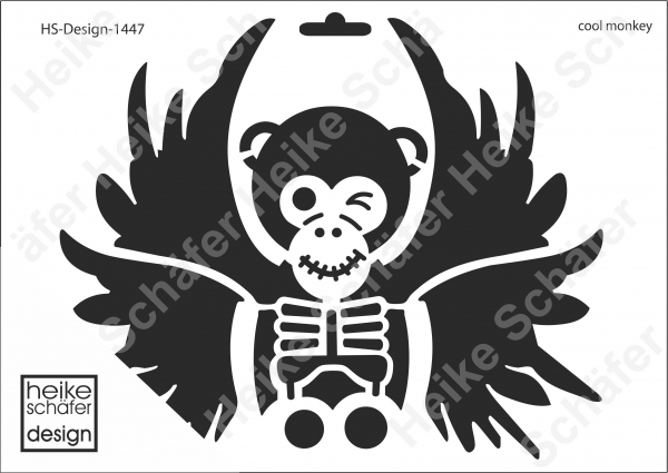 Schablone-Stencil A4 127-1447 Cool Monkey